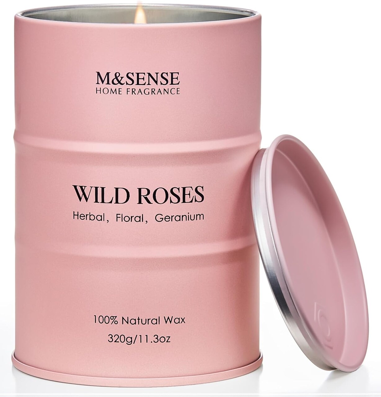 Wild Rose Natural Scented Candle, 70 Hours Long Lasting Soy Candles 11.3oz, Stress Relief Aromatherapy Candles for Women, Romantic Candle Gifts Gifts for Her